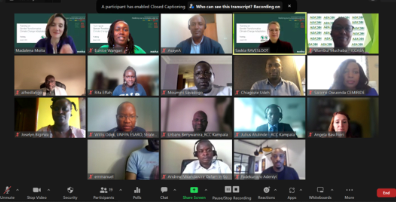 Africa Climate Change Fund hosts Gender Transformative Climate Change Adaptation training