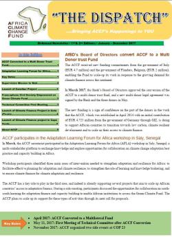 [January - December 2017] AfBD’s Board of Directors convert ACCF to a Multi Donor trust Fund